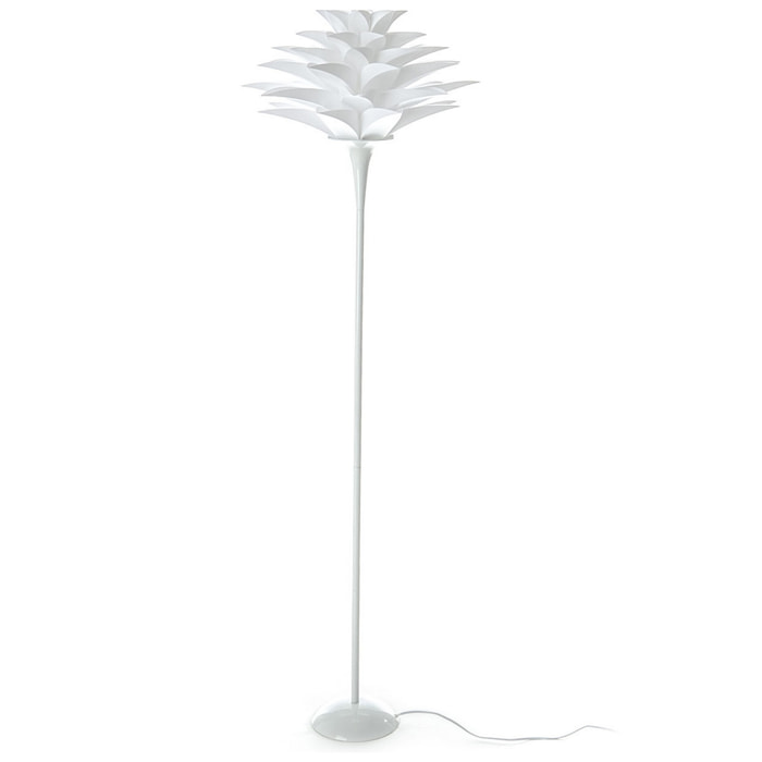 Lampadaire Tomasucci PETALO, en polypropylène et acier, blanc