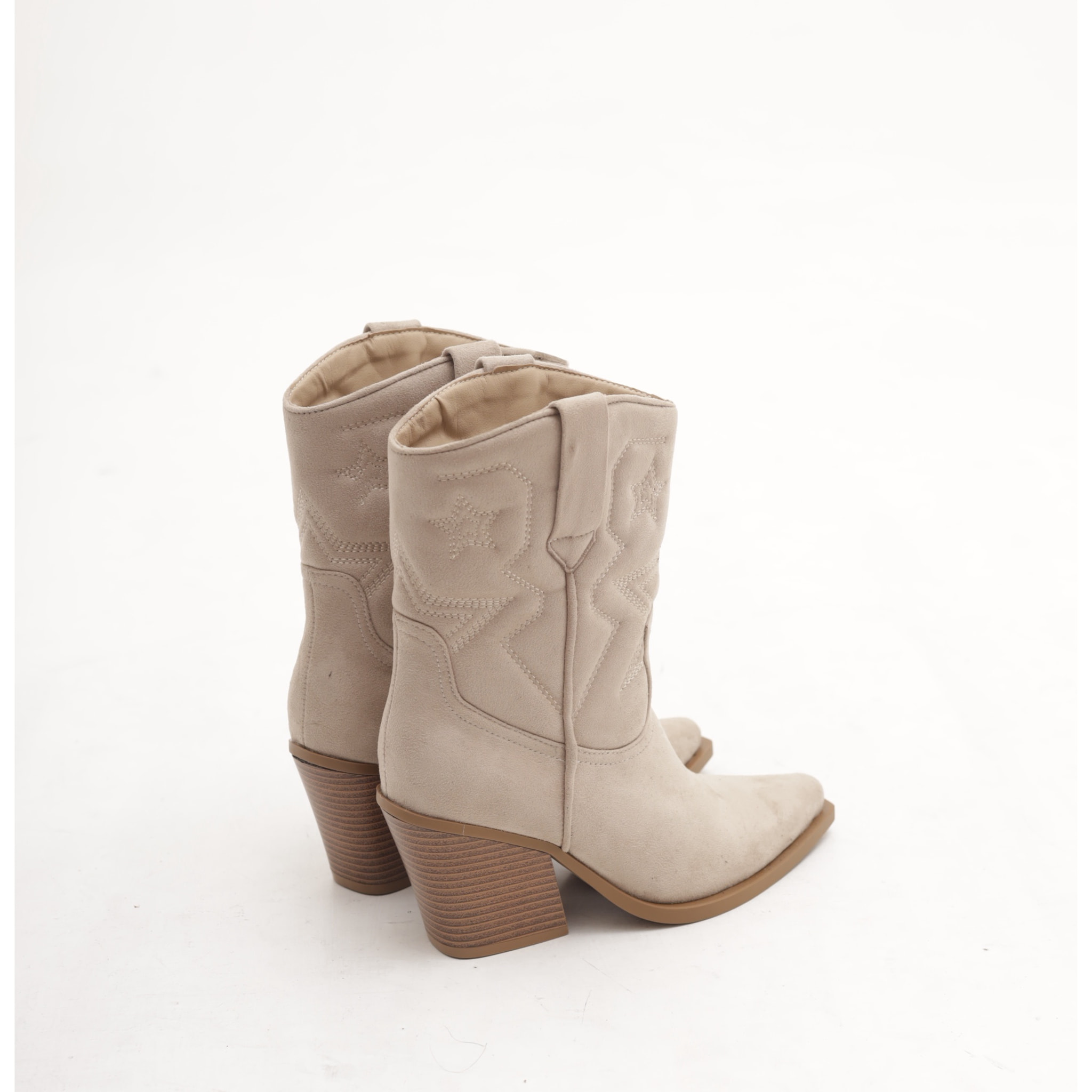 STIVALETTO TEXANO RICAMO STARS TORTORA