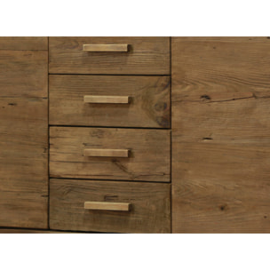 Buffet bahut 4 portes et 4 tiroirs en pin recyclé - ORIGIN