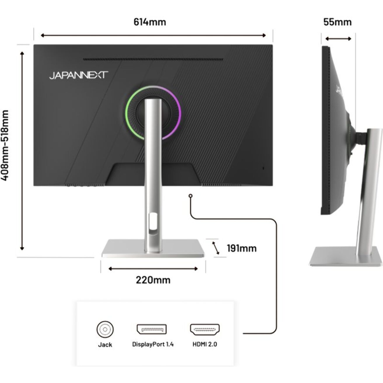 Ecran PC Gamer JAPANNEXT JN-IPS27G300Q-H 27" WQHD 300Hz IPS HDR10 AMD FreeSync