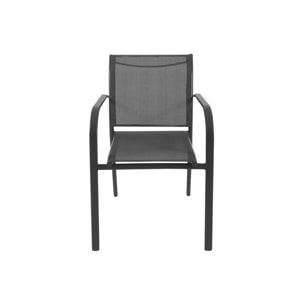 Table de jardin extensible aluminium + 8 assises VENTURA + AMARA