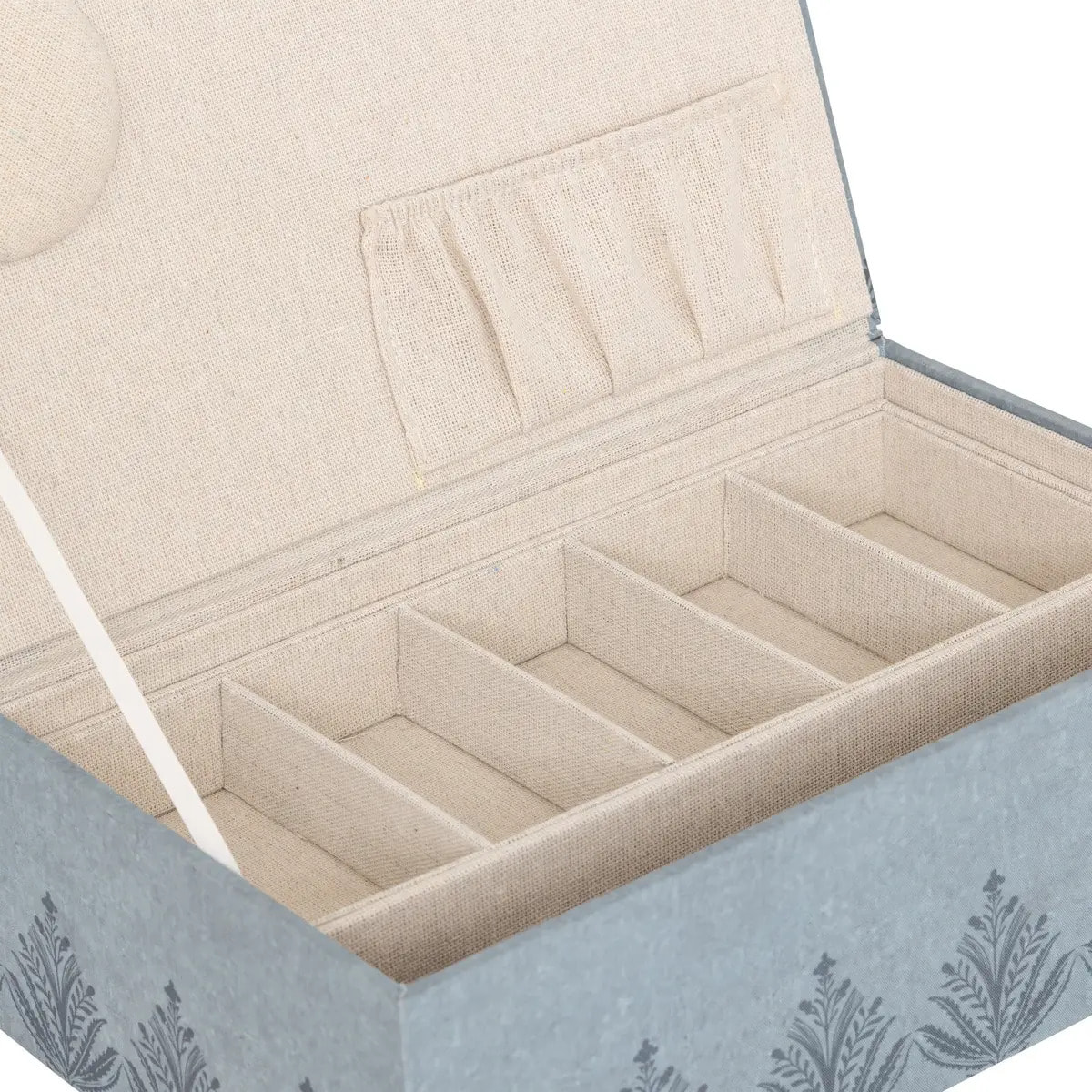 Boîte à couture "Wild" céramique bleu clair 30x18,5cm