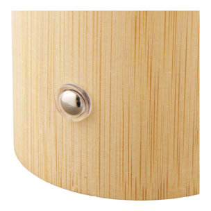 Lampada da tavolo Stafford ricaricabile in bambù e bianco
