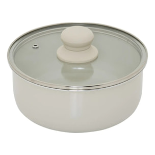 Batterie de cuisine Essentiels 12 pièces beige