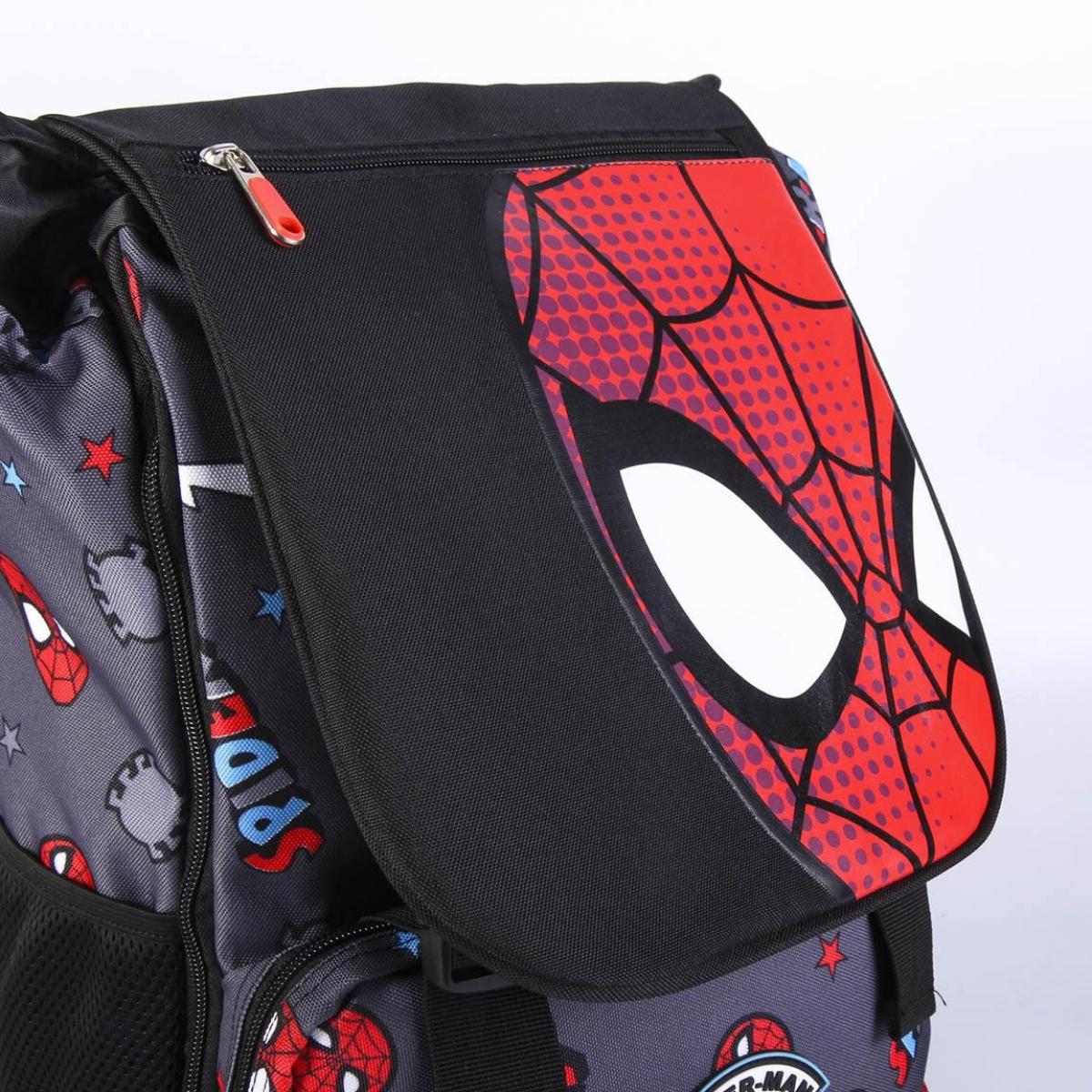 Zaino Scuola estensibile Spiderman Lui Marvel NERO