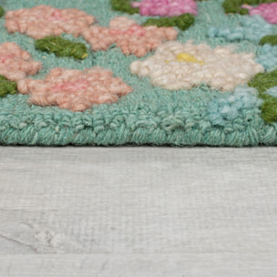Tapis floral en laine EMILIA
