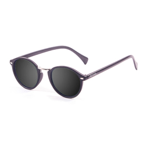 Gafas de sol OCEAN LILLE - De pc bisagra de metal / Dentro montura negra mate lente ahumada nariz de metal plateado brillante