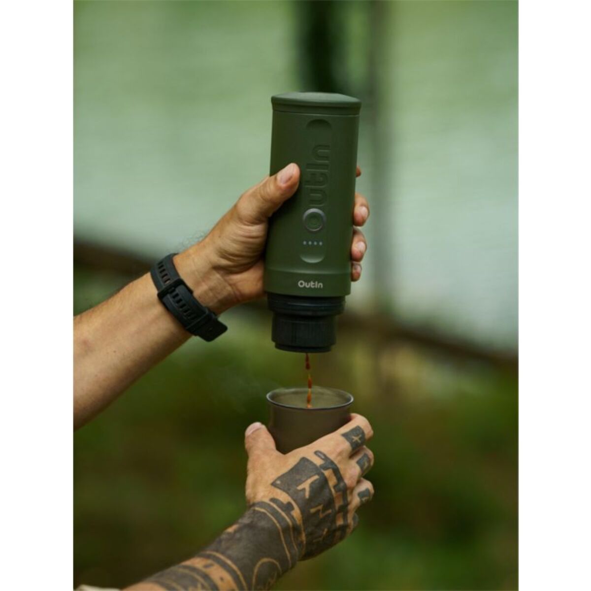 Cafetière portable OUTIN Portable Vert Nano Electric OTEM-01-FG