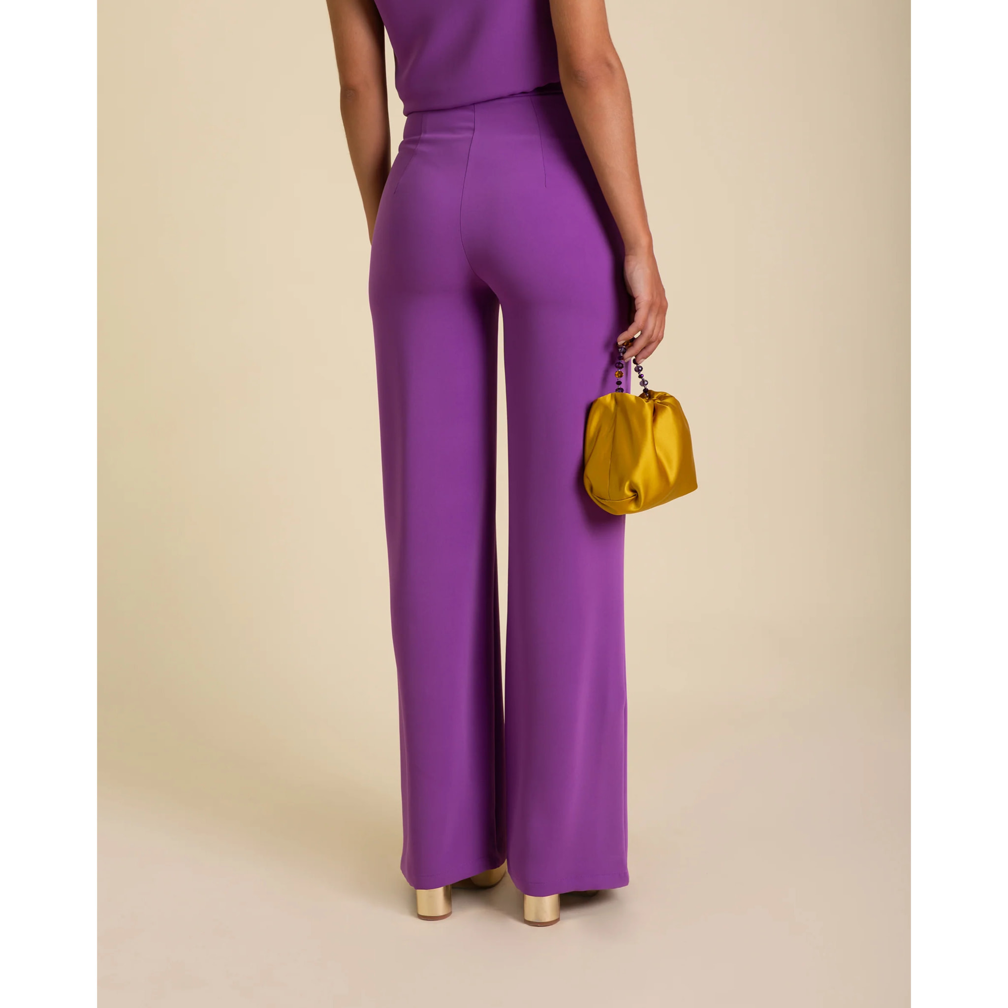 Pantalón de campana de gasa de mujer