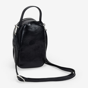 Bolso para móvil negro con cremallera