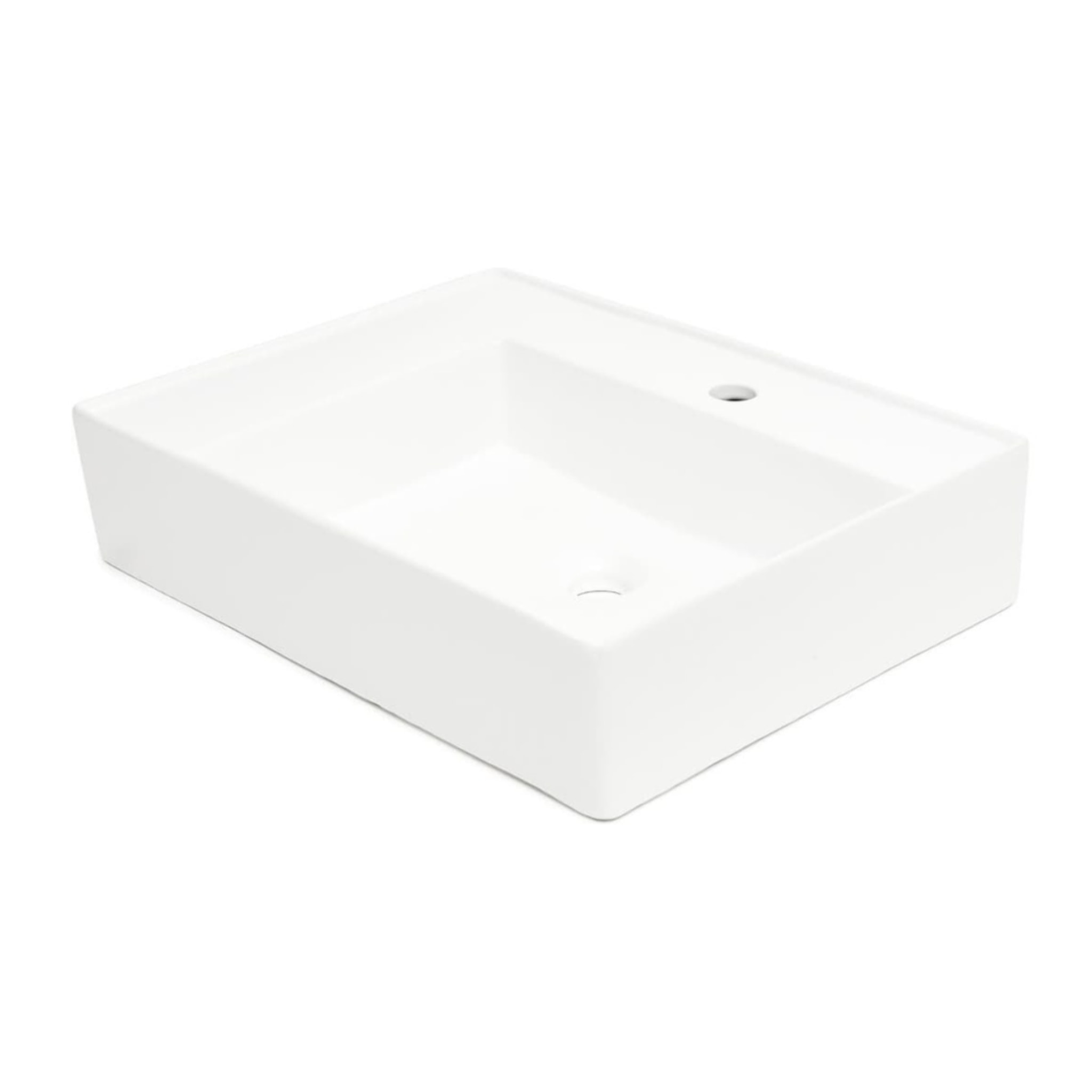 Lavabo SAT Cube Way 60x46 cm avec trou pour robinet au centre (SATCW6046L)