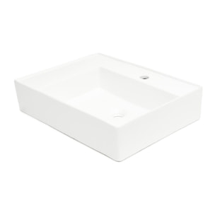 Lavabo SAT Cube Way 60x46 cm avec trou pour robinet au centre (SATCW6046L)