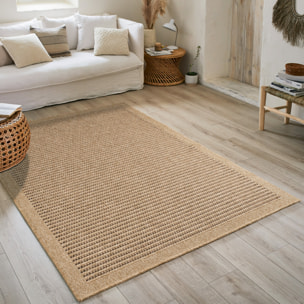 Nature - tapis effet jute marron