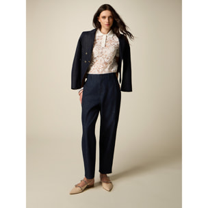 Oltre - Jeans baggy con ricamo in paillettes - Blu