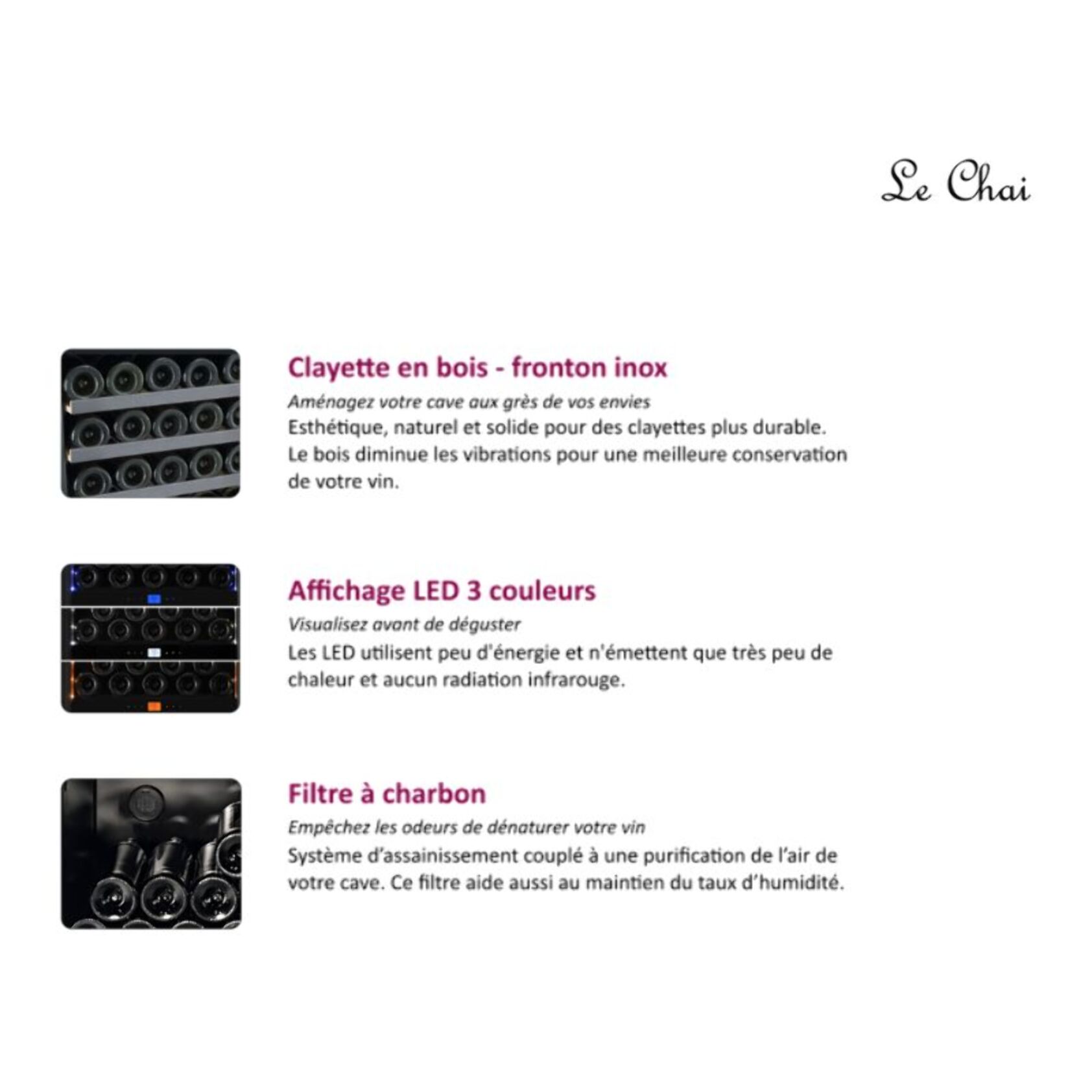 Cave à vin encastrable LE CHAI LBN330