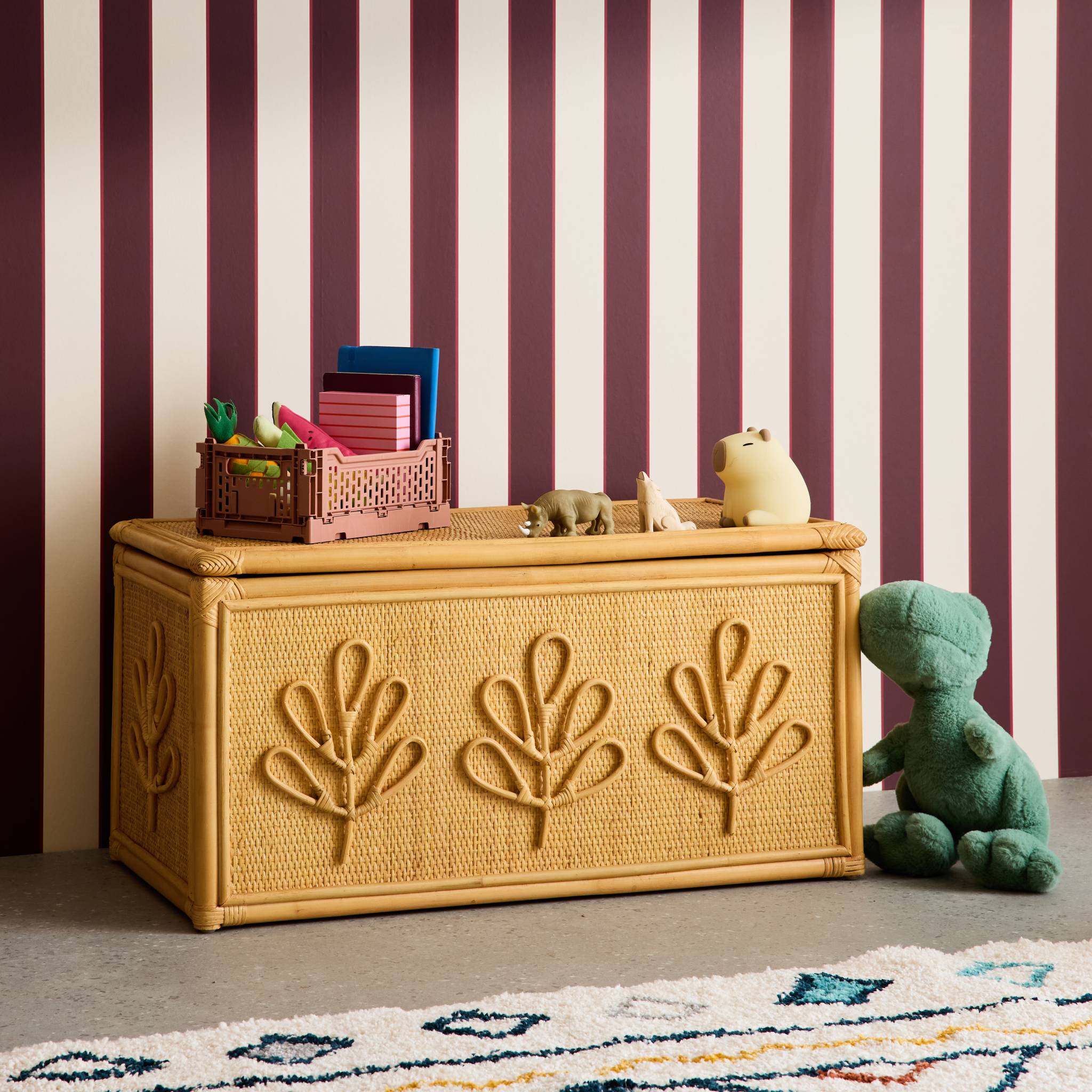 Coffre à jouets enfant bohème en rotin ARLO
