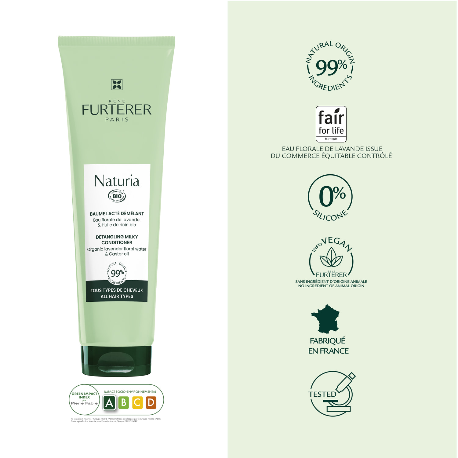 Naturia Bio - Baume Lacté Démêlant - 150 ml