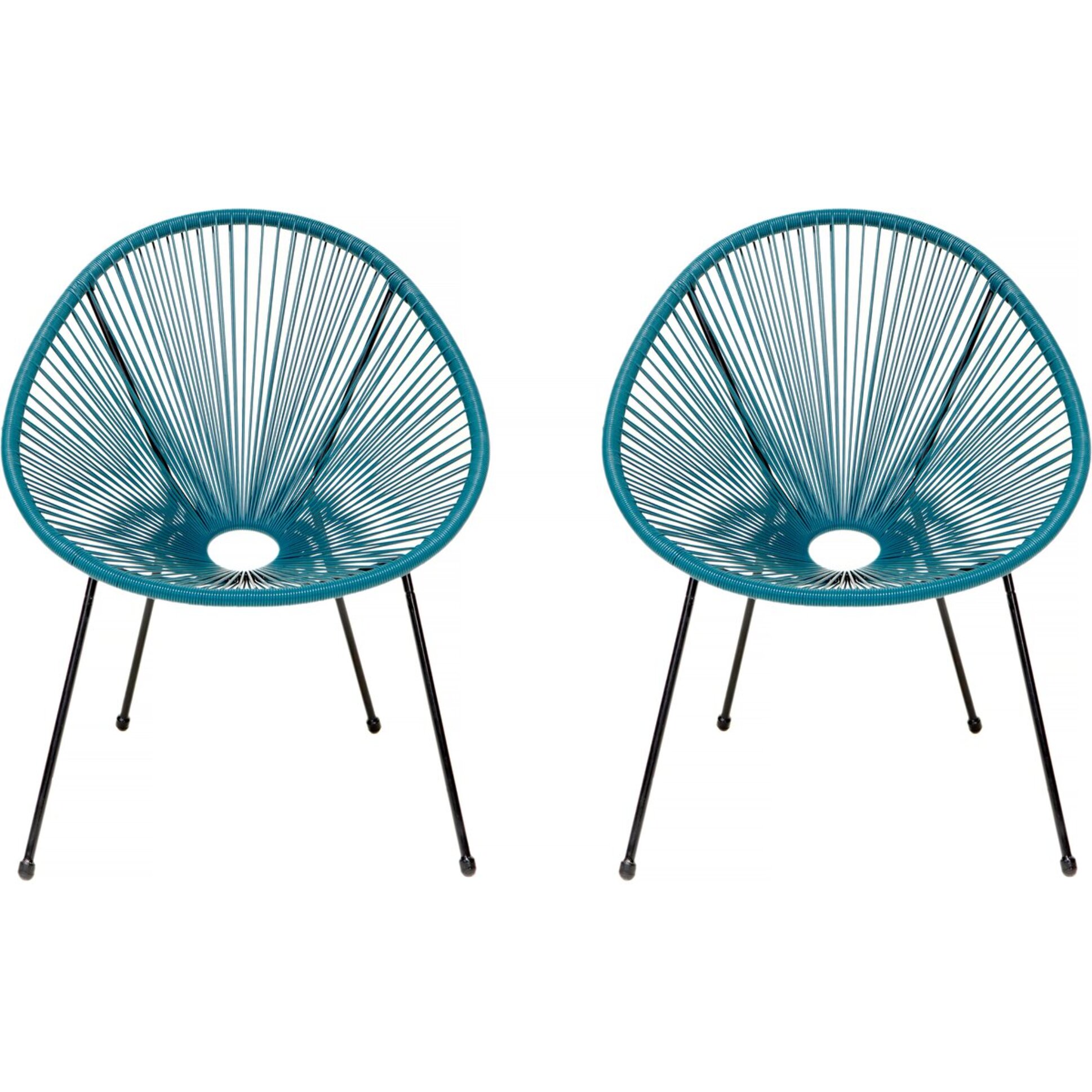 Lot de 2 fauteuils de jardin "Ania" - Bleu foncé