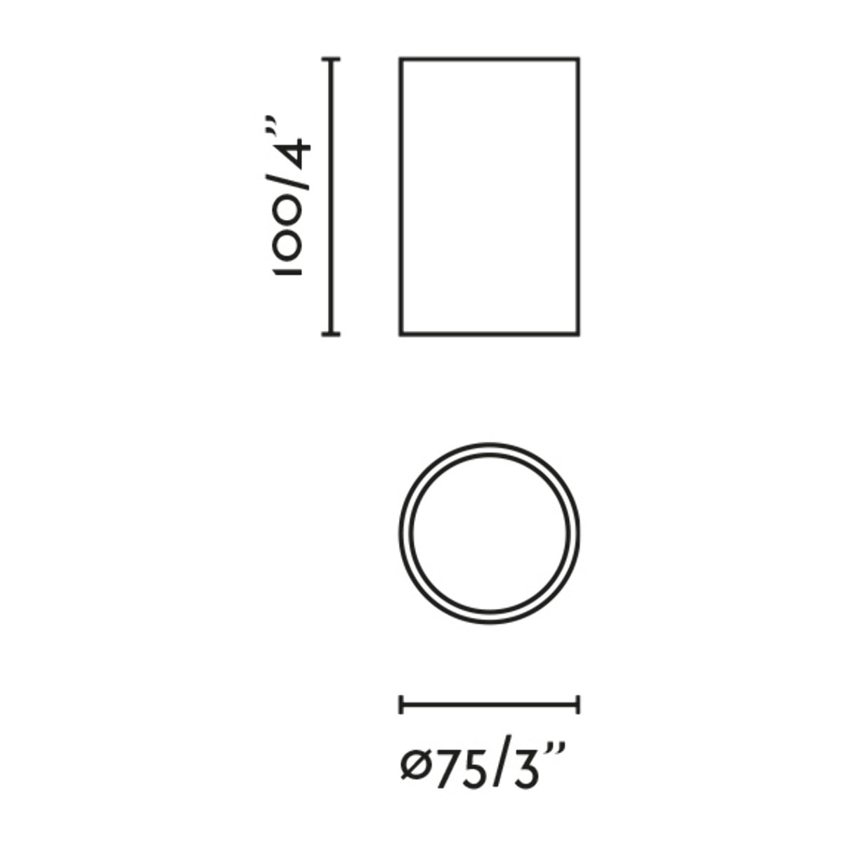 ROL Plafón negro 9W