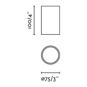 ROL Plafón negro 9W