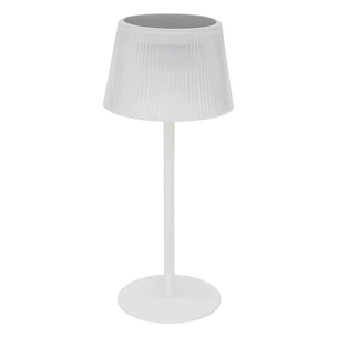 Lampe d extérieur solaire et USB "Katy" blanc H30cm