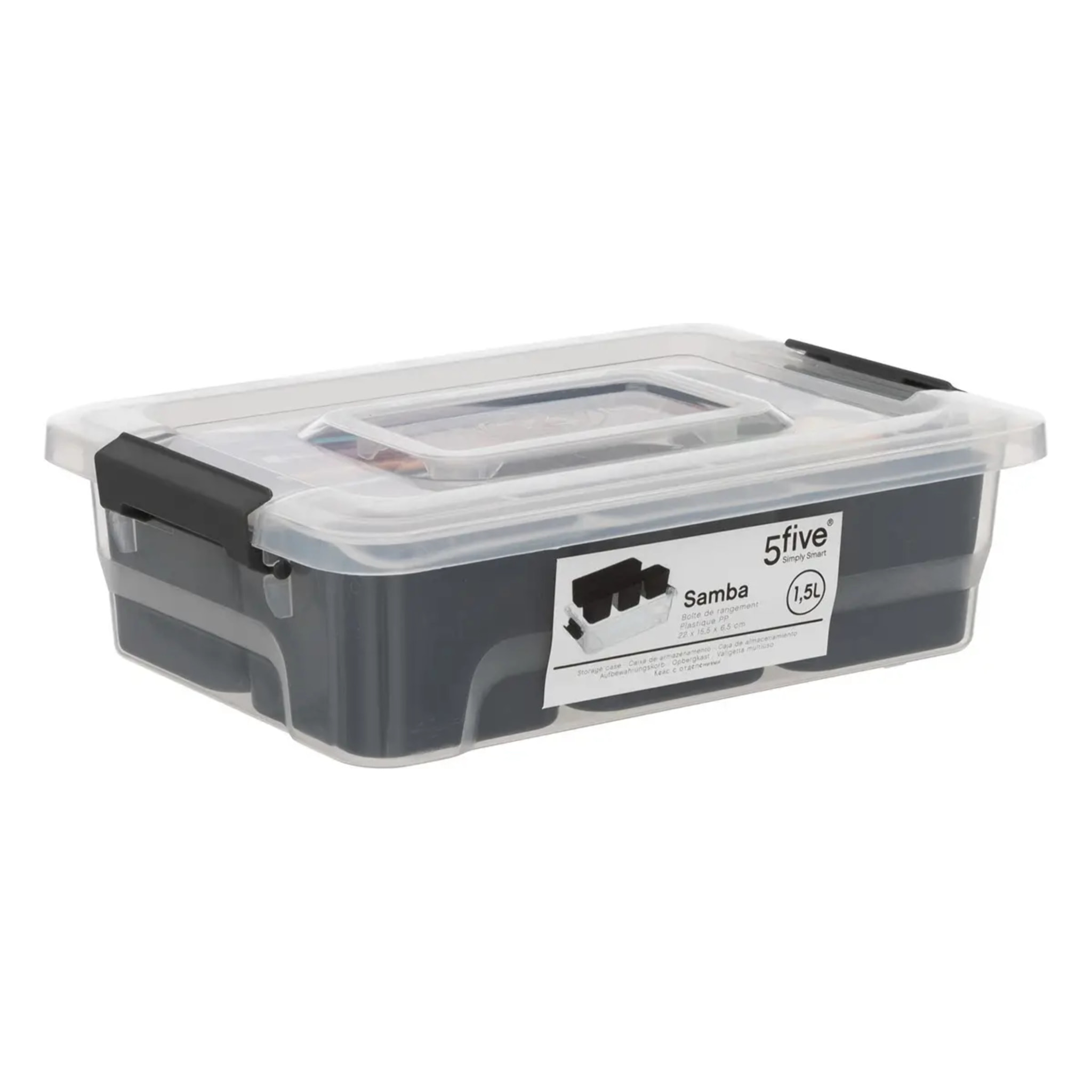 Boîte en plastique compartimentée "Samba" 1,5L