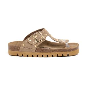 Sandalia Plataforma Marron Mujer BILLOWY MARRON