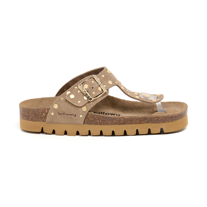 Sandalia Plataforma Marron Mujer BILLOWY MARRON