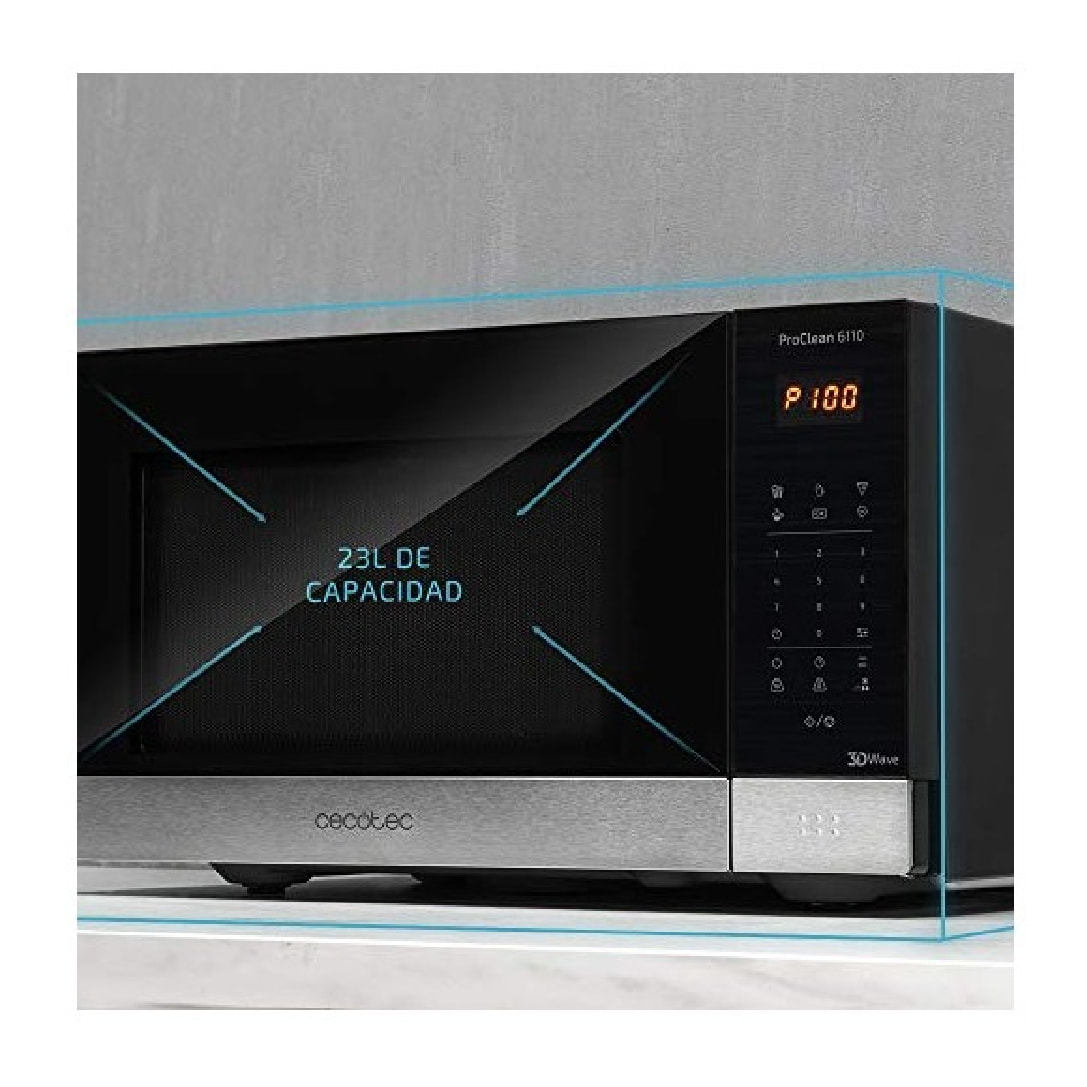 Cecotec Micro-ondes de 23 L avec grill ProClean 6110