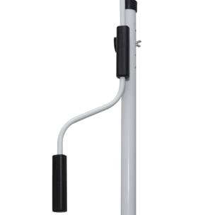 Toldo Manual Retráctil 2x1,5 m Toldo Exterior Terraza Enrollable Altura Ajustable con Manivela 170-280 cm Sin Taladro para Balcón Jardín Verde y Blanco