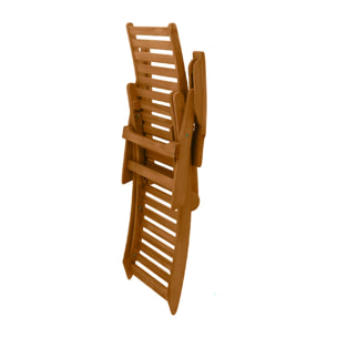 Bain de soleil inclinable 3 positions en bois massif RIO