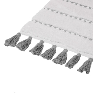 Tapis 50x75cm gris blanc