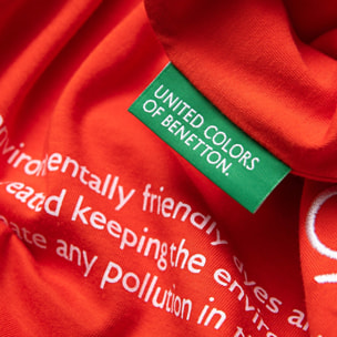 Set 2pc cama (funda nórdica 135x200cm + funda de almohada 80x80cm) 140gsm 100% algodón rosa united in green benetton