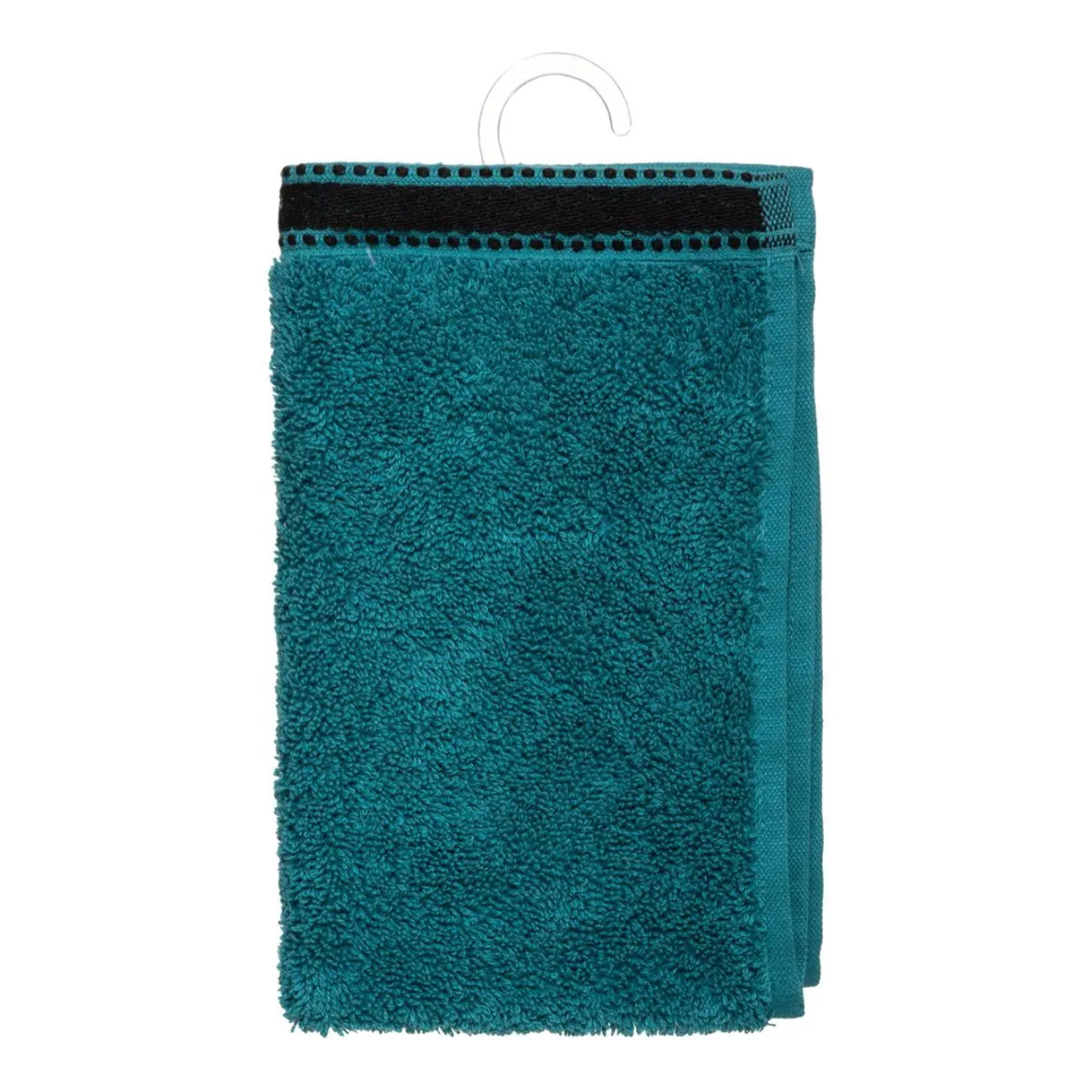 Serviette invité "Joia" - coton 550 gr/m² - bleu canard 30x50 cm