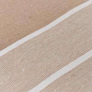 Pouf multiuso a righe larghe beige/sabbia
