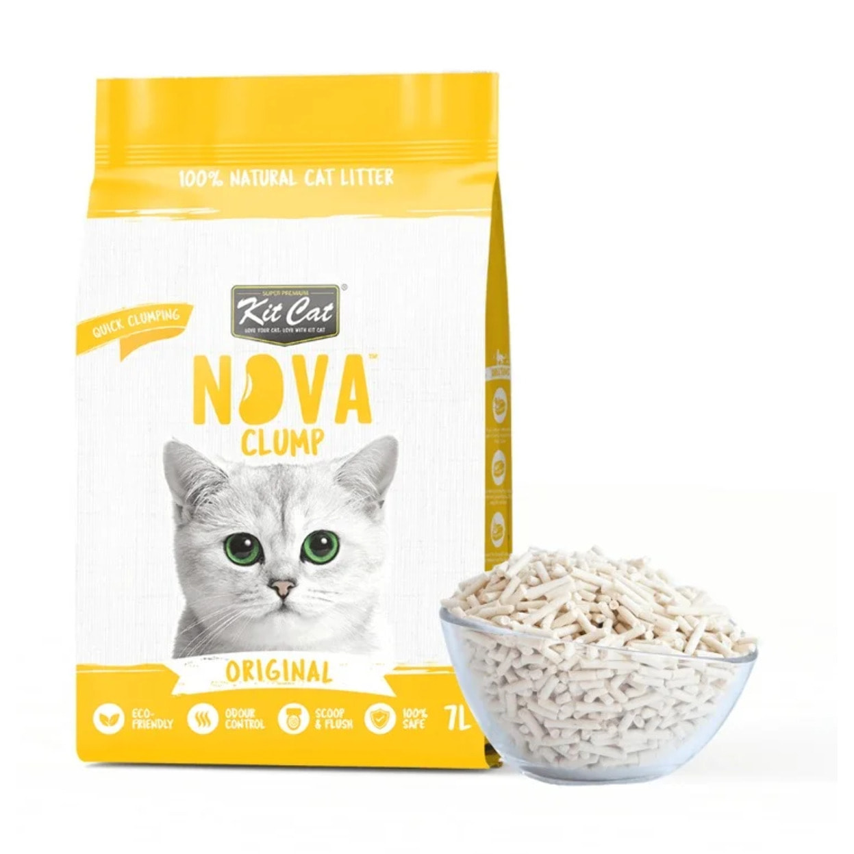 Pack 6 Kit Cat Arena Eco Nova - Original 7 L Arena para gatos