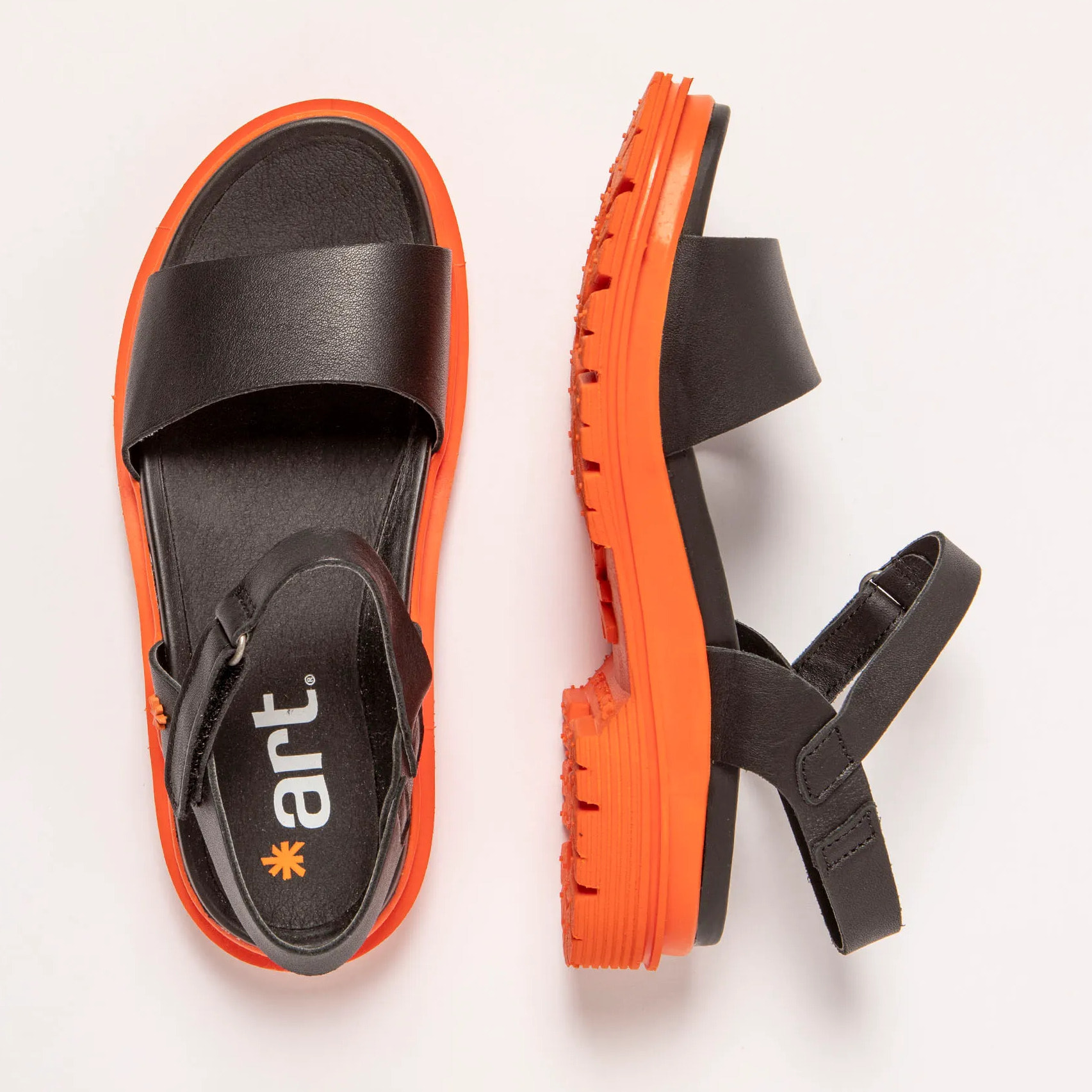 Sandalias 1548 NAPPA BLACK-ORANGE/ BIRMINGHAM color Black-orange