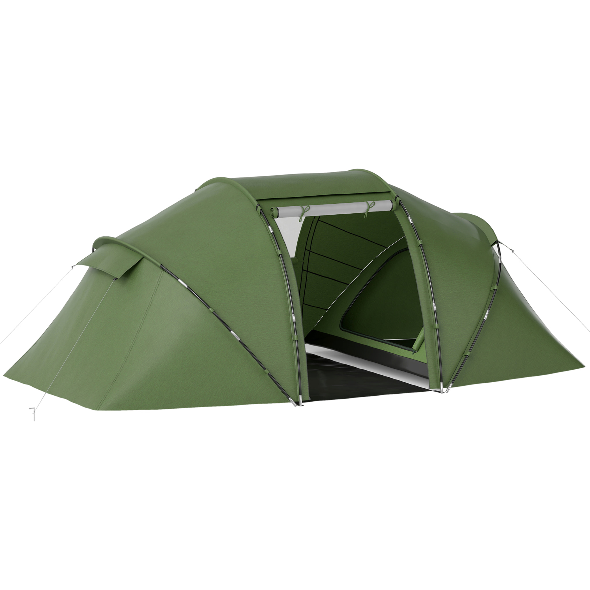 Tienda de Campaña Familiar para 4-6 Personas Tienda Camping Plegable Ligera con Bolsa de Transporte Impermeable para Playa Parque Senderismo 430x240x170 cm Verde