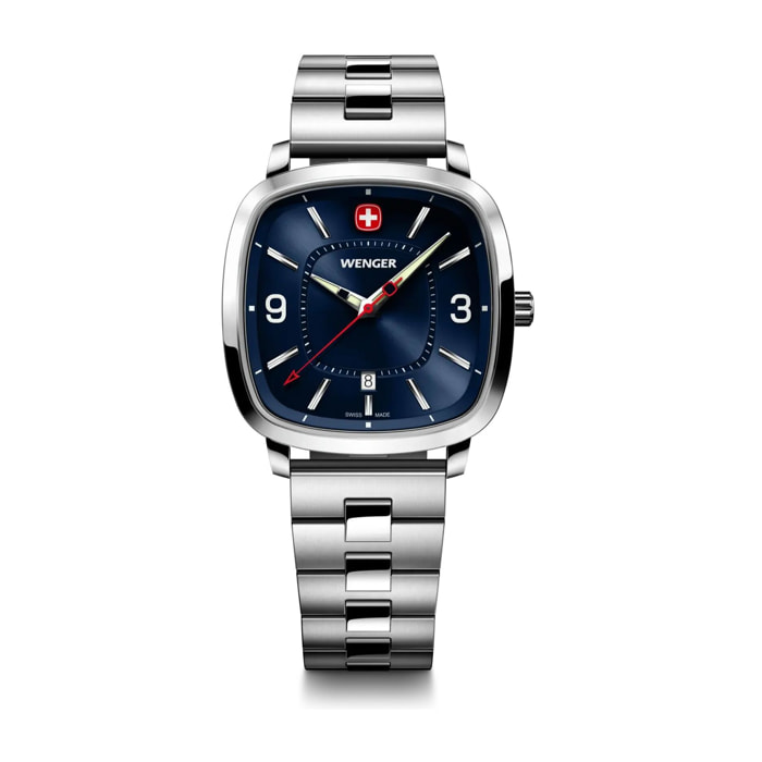 Reloj Wenger 01.9021.101 Hombre Analogico Cuarzo con Correa de Acero inoxidable