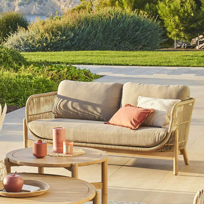 Canapé de jardin "Deona" 2 places en acacia