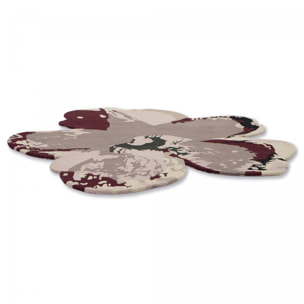 Tapis salon et chambre fait à la main en laine motif floral CHICDOUV