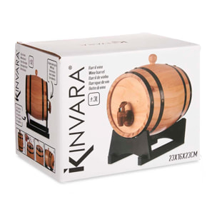 DAM BOTTE VINO 3 LTR 21x29,5x22,3 Cm. Colore del legno