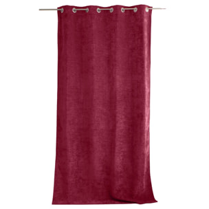 Rideau thermique en velours doublé polaire - Rouge foncé