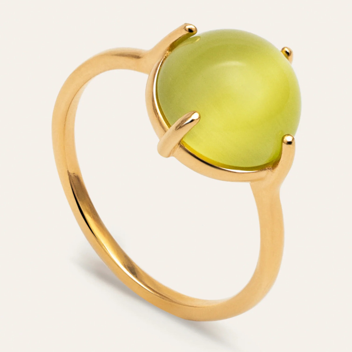 Anillo Celebrate Verde Baño Oro