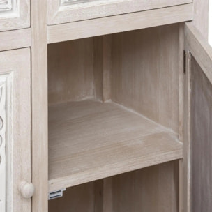 Buffet 2 portes "Hina" bois blanchi 80x85cm