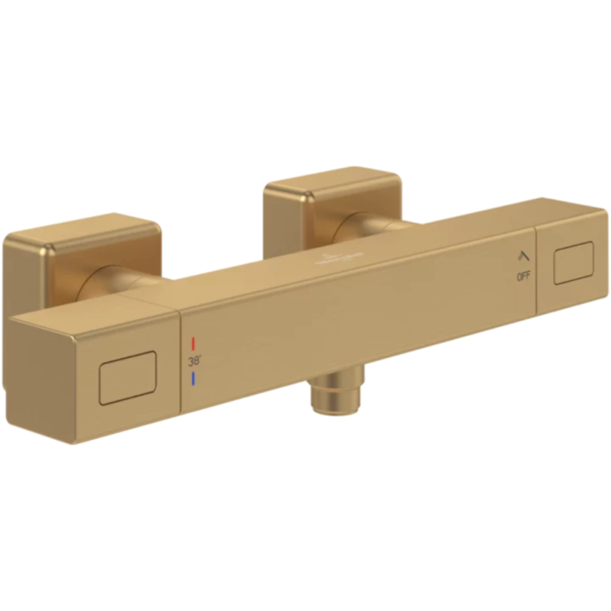 Mitigeur douche thermostatique Universal rectangle Or brossé