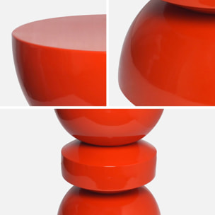 Table d'appoint, bout de canapé, table de chevet métal effet glossy Ø32 x H44,5cm ASSA