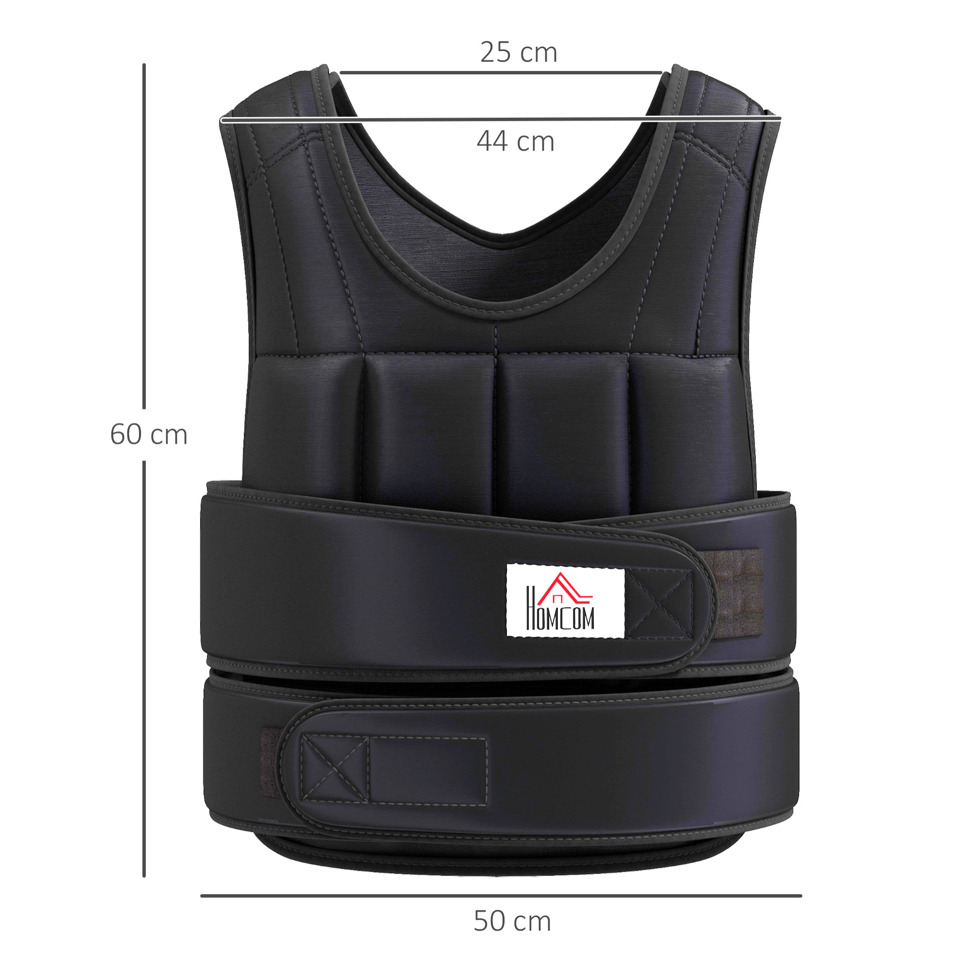 Gilet lesté réglable veste lestée 10 Kg max. poids amovibles entrainement musculation exercice boxe oxford noir