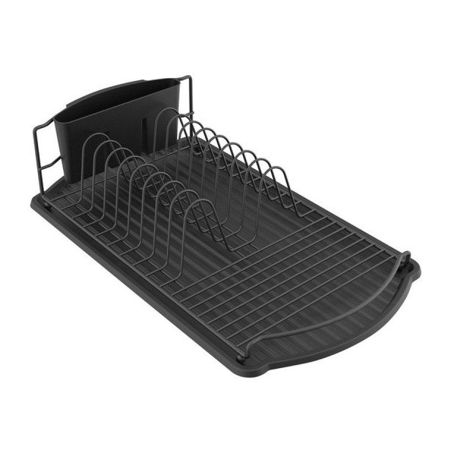 Egouttoir à  vaisselle avec plateau en Acier Noir mat MSV