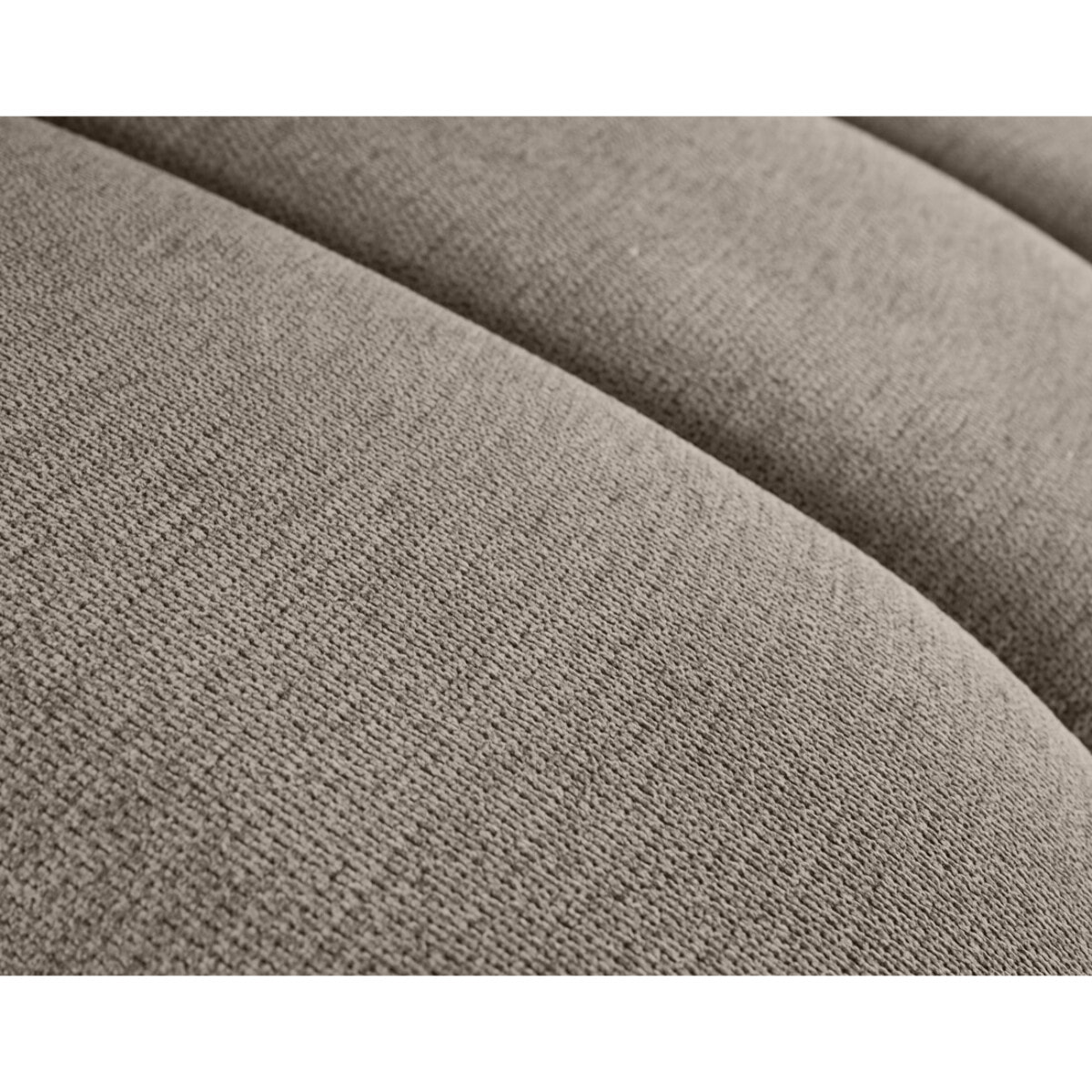 Debbie - canapé modulable droit 3 places avec double méridienne - assise profonde - en tissu texturé - Taupe